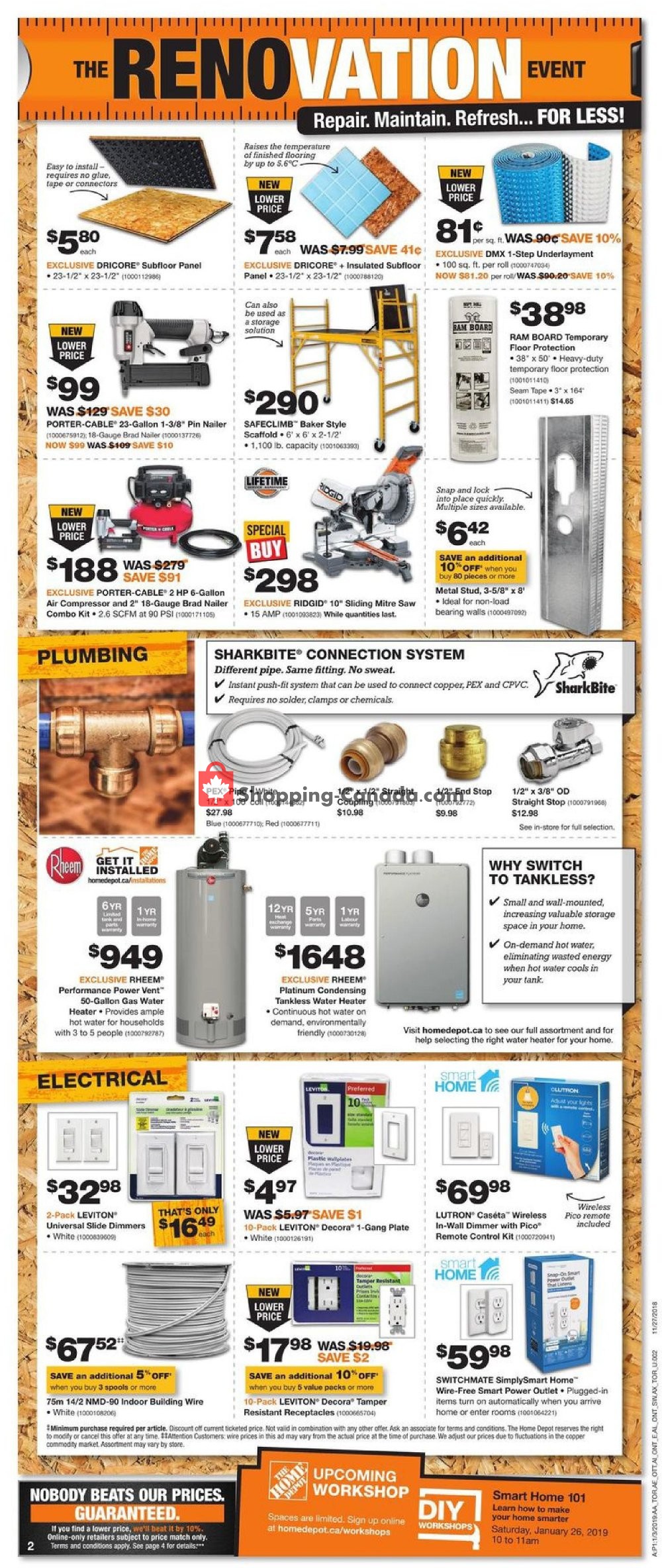 Home Depot flyer from Thursday January 3, 2019 to Wednesday January 9, 2019 - page 5