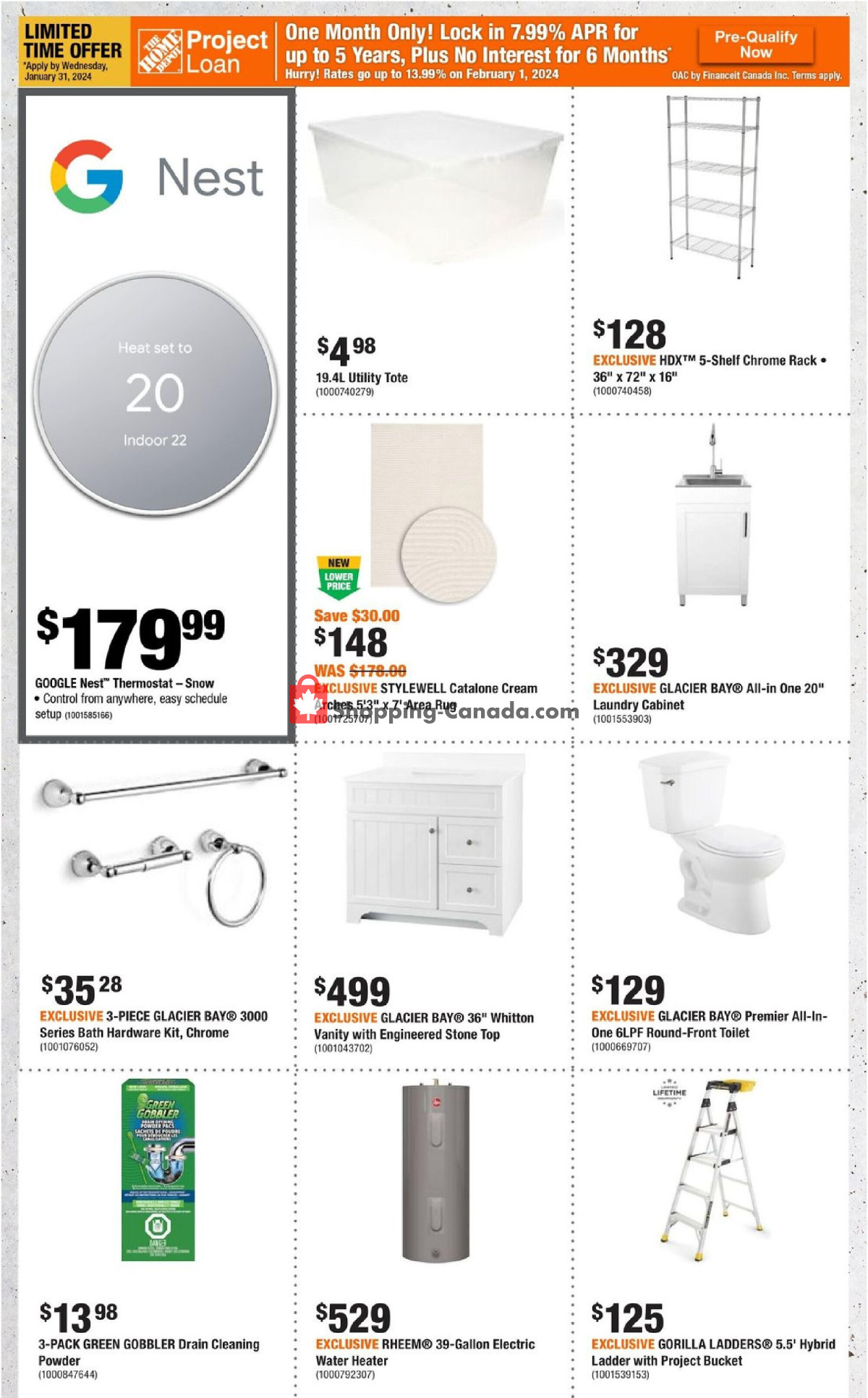 Home Depot flyer from Thursday January 25, 2024 to Wednesday January 31, 2024 - page 3
