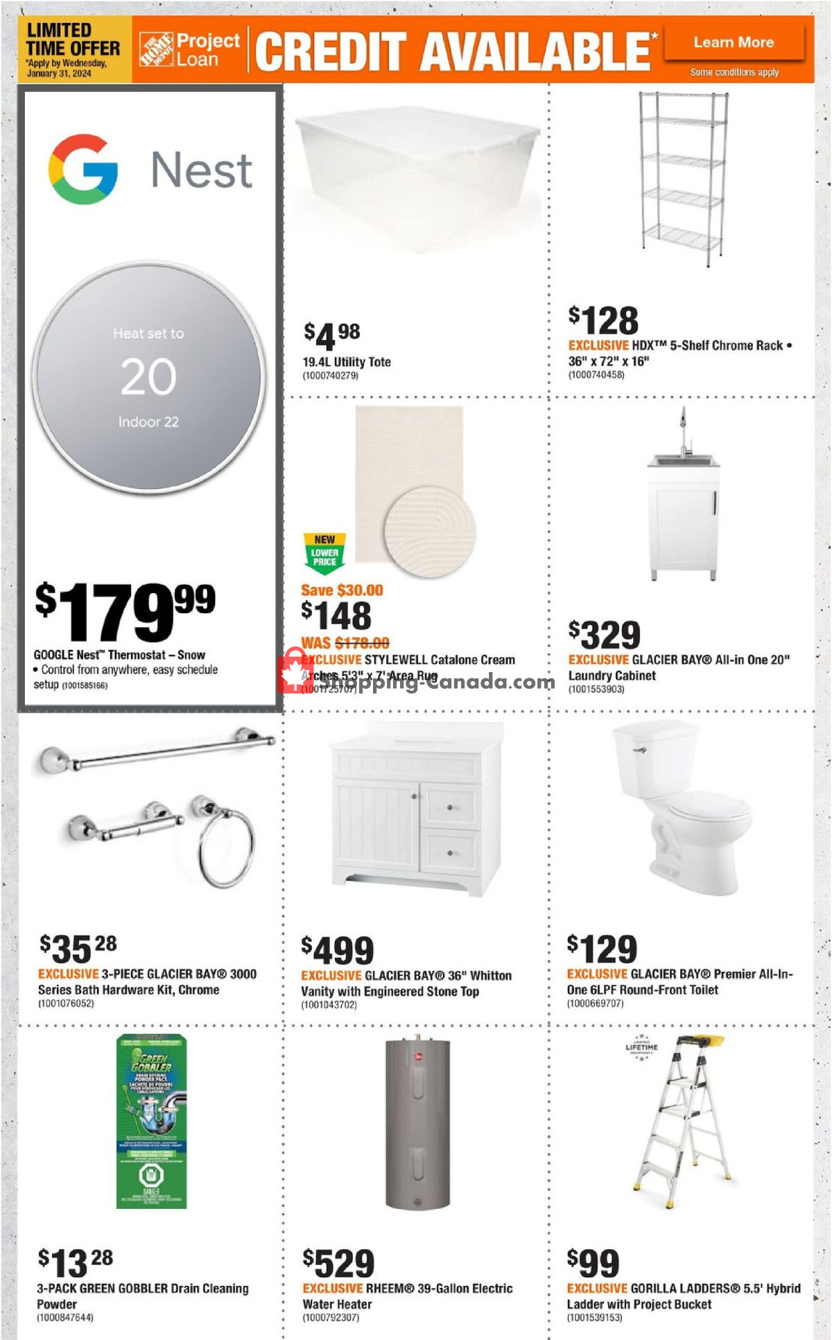 Home Depot flyer from Thursday January 25, 2024 to Wednesday January 31, 2024 - page 3