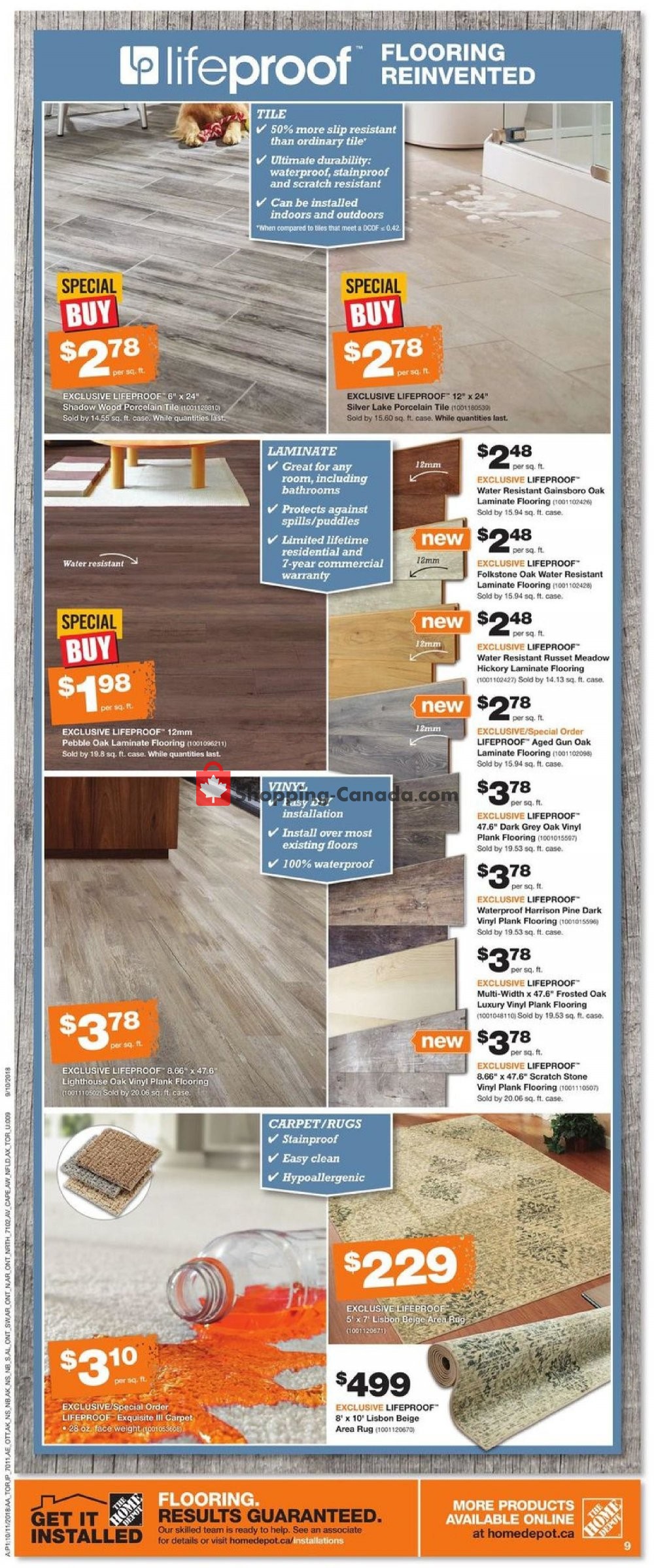 Home Depot flyer from Thursday October 11, 2018 to Wednesday October 17, 2018 - page 11
