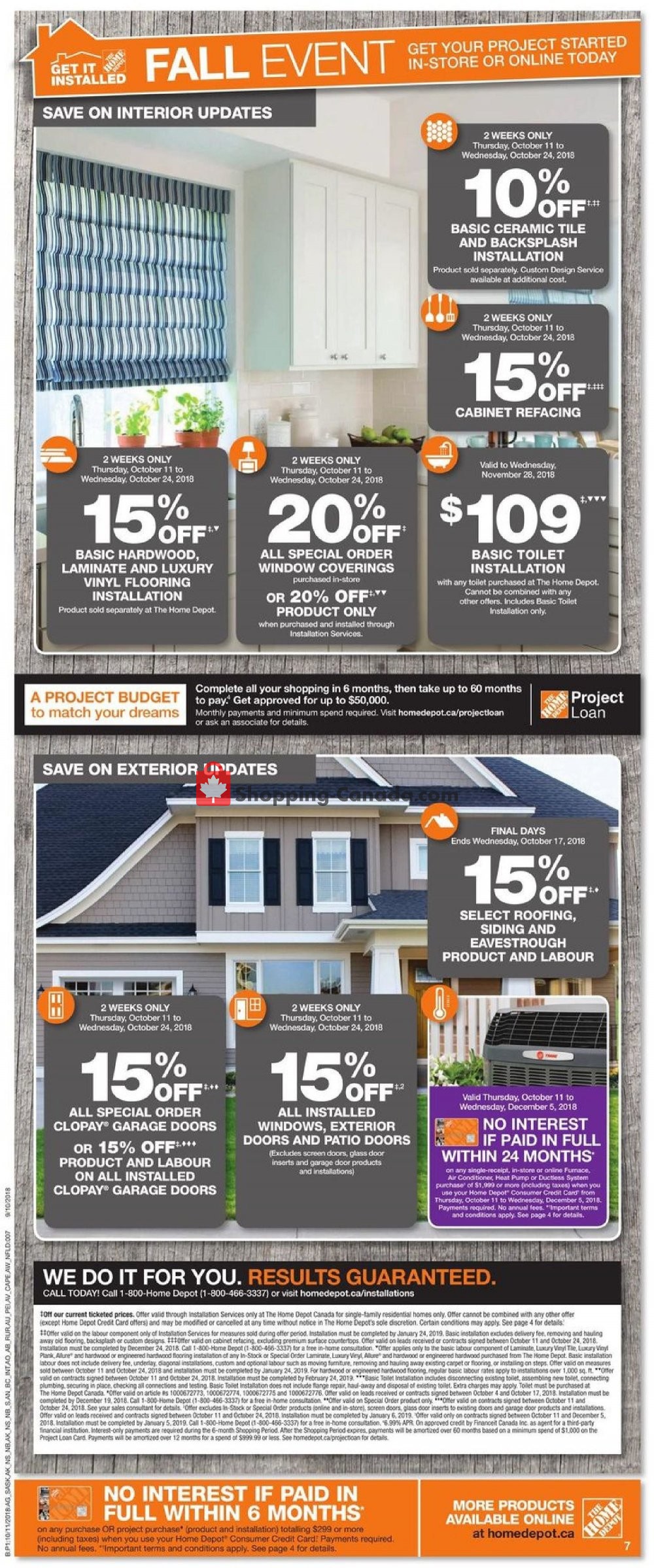 Home Depot flyer from Thursday October 11, 2018 to Wednesday October 17, 2018 - page 15