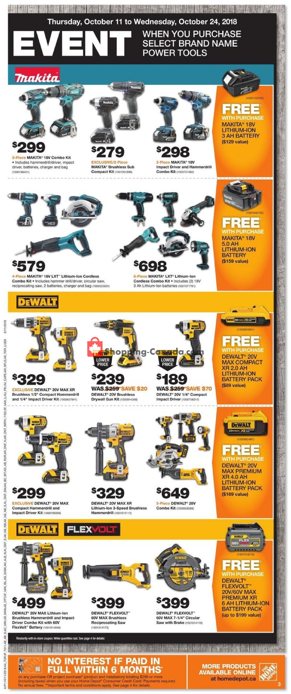 Home Depot flyer from Thursday October 11, 2018 to Wednesday October 17, 2018 - page 3