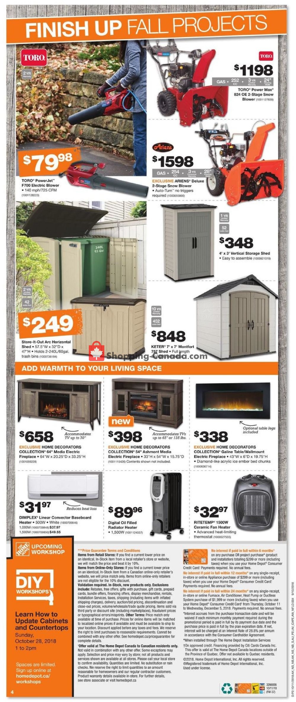 Home Depot flyer from Thursday October 11, 2018 to Wednesday October 17, 2018 - page 9
