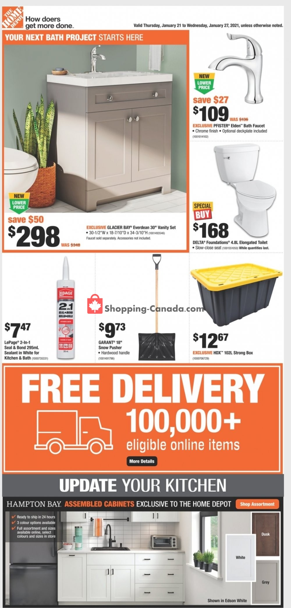 Home Depot flyer from Thursday January 21, 2021 to Wednesday January 27, 2021 - page 1