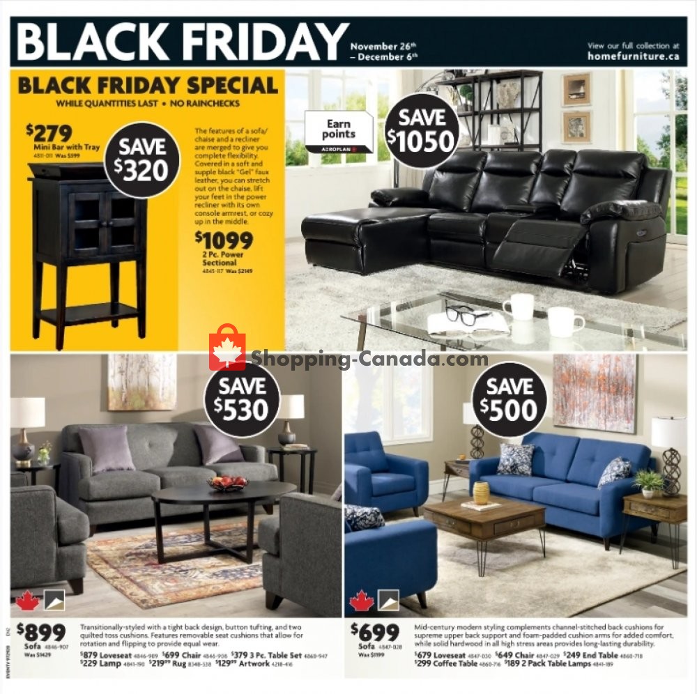 Home Furniture Canada Flyer Black Friday Atlantic November 26 December 6 2020 Ping Home Furniture Canada Flyer Black, Black Friday Sofa Deals 2020 Canada