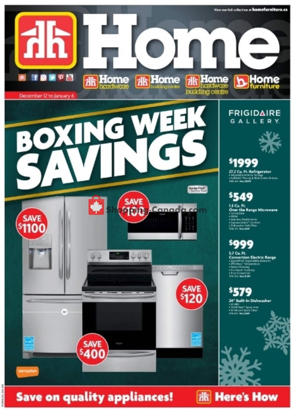 Home Furniture flyer from Wednesday December 12, 2018 to Sunday January 6, 2019 - page 1