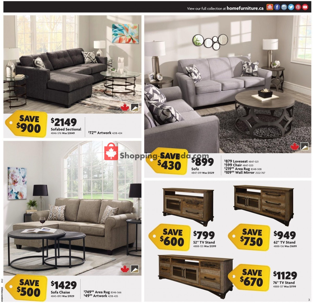Home Furniture flyer from Thursday January 19, 2023 to Sunday January 29, 2023 - page 3