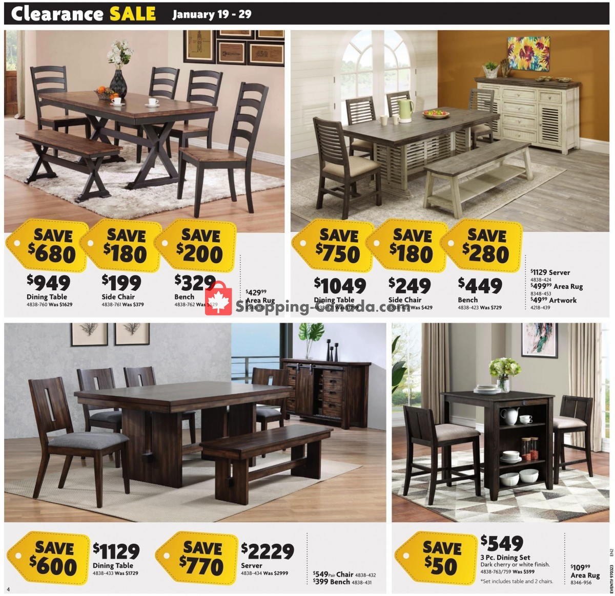 Home Furniture flyer from Thursday January 19, 2023 to Sunday January 29, 2023 - page 4