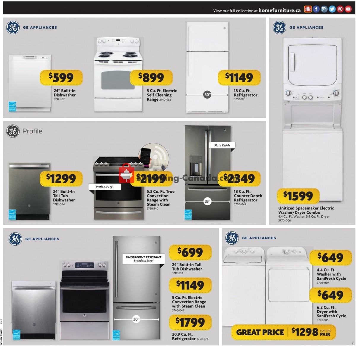 Home Furniture flyer from Thursday January 19, 2023 to Sunday January 29, 2023 - page 7