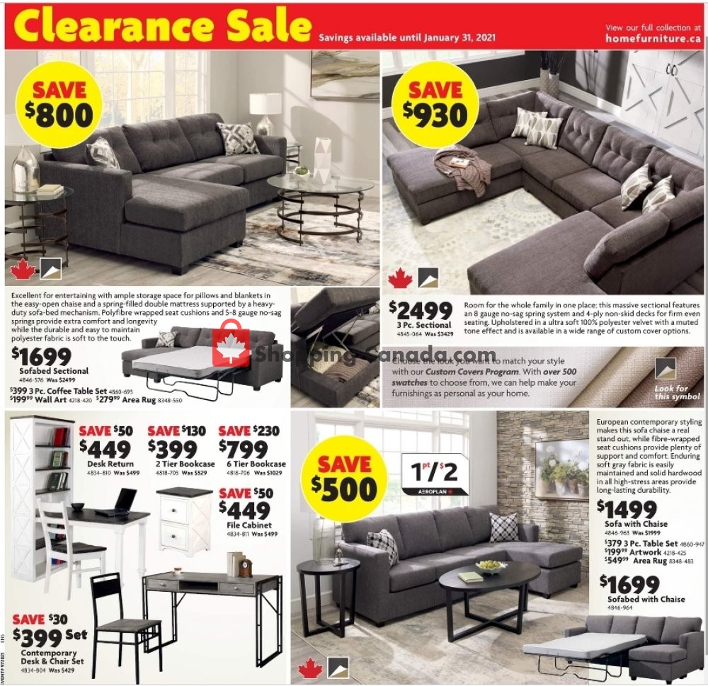 Home Furniture flyer from Thursday January 21, 2021 to Sunday January 31, 2021 - page 3