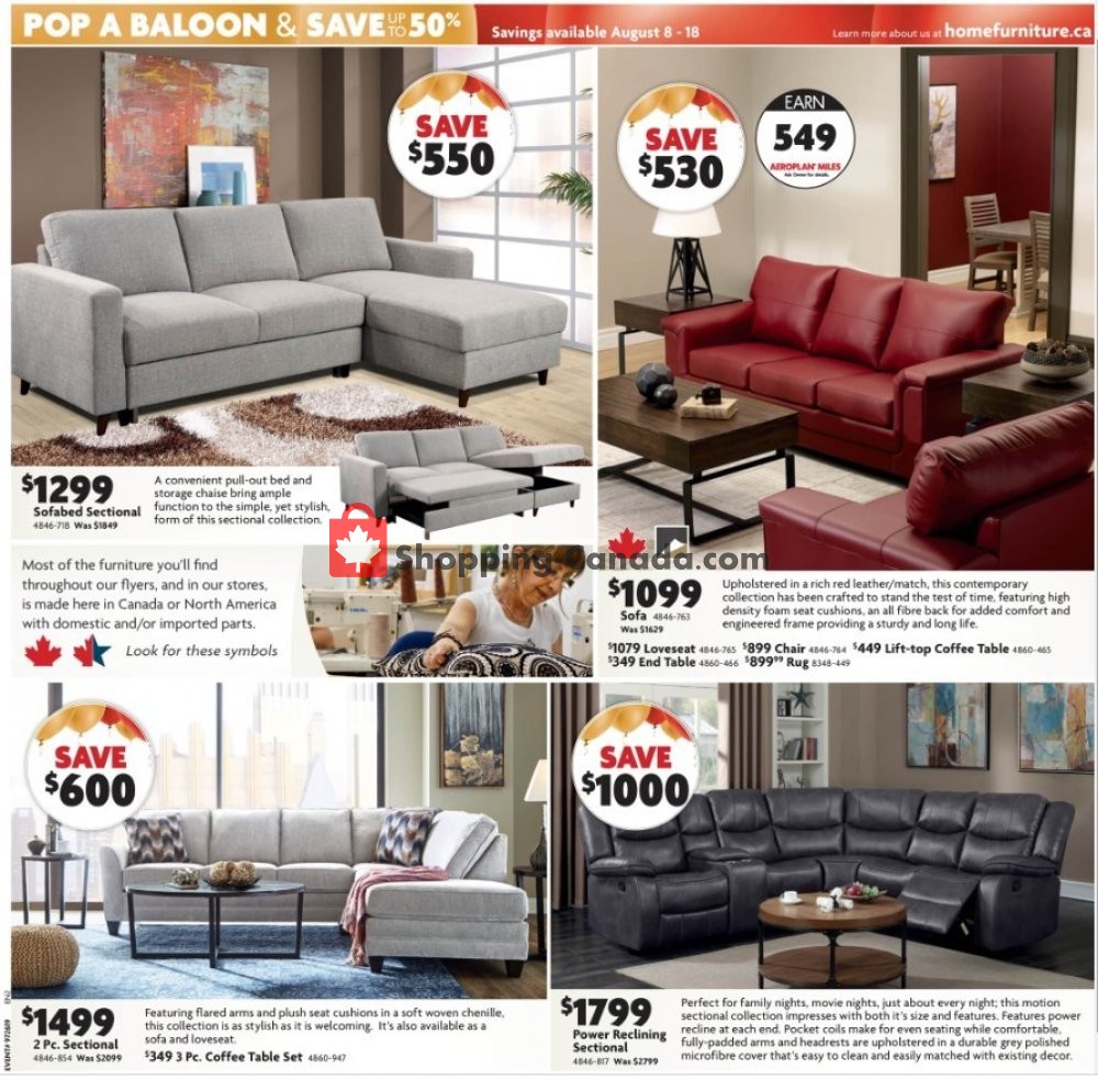 Home Furniture flyer from Thursday August 8, 2019 to Sunday August 18, 2019 - page 3
