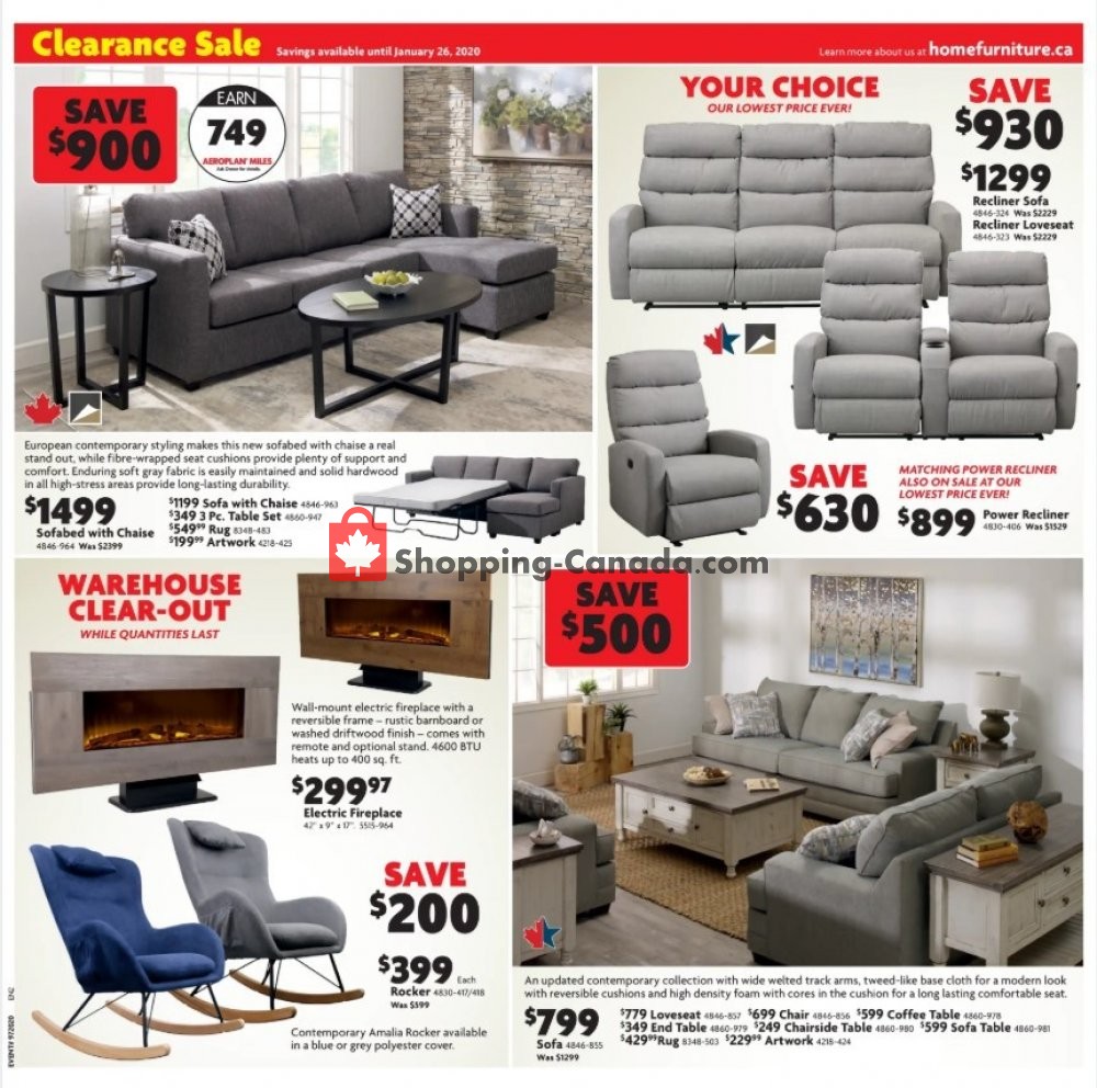 Home Furniture flyer from Thursday January 16, 2020 to Sunday January 26, 2020 - page 3