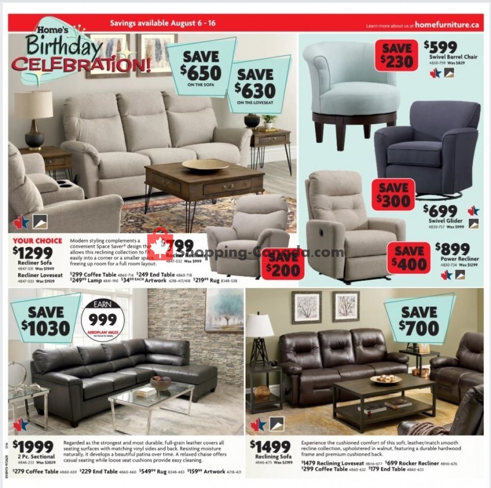 Home Furniture flyer from Thursday August 6, 2020 to Sunday August 16, 2020 - page 3