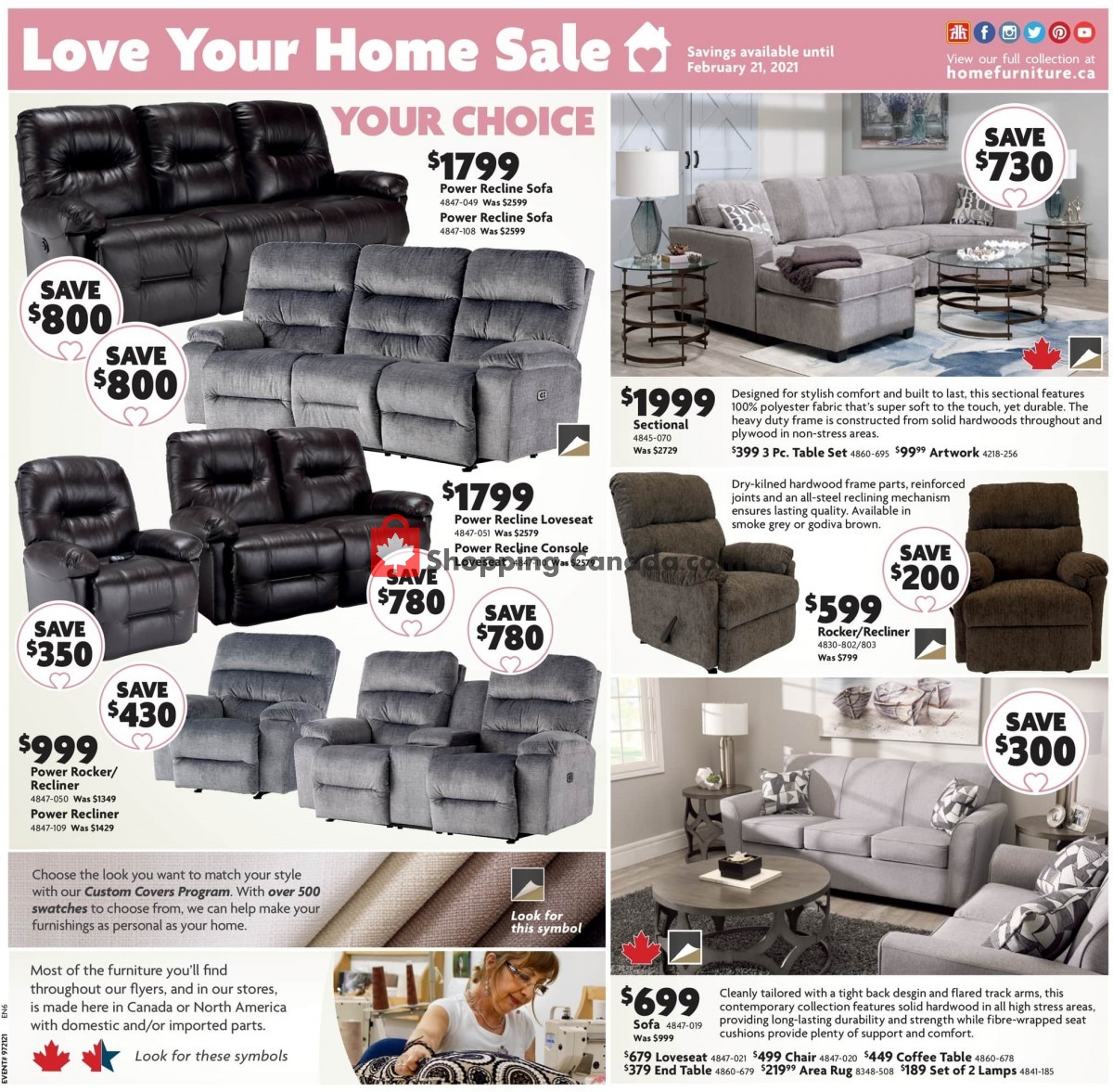 Home Furniture flyer from Thursday February 11, 2021 to Sunday February 21, 2021 - page 3