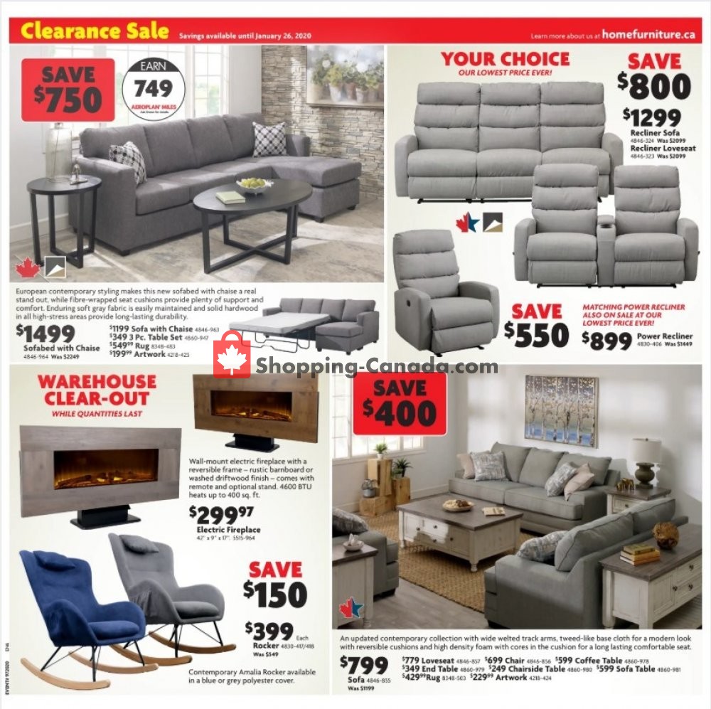 Home Furniture flyer from Thursday January 16, 2020 to Sunday January 26, 2020 - page 3