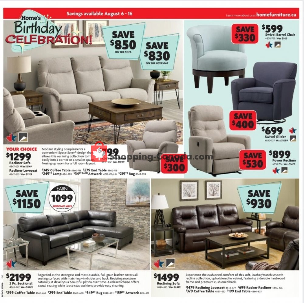 Home Furniture flyer from Thursday August 6, 2020 to Sunday August 16, 2020 - page 3
