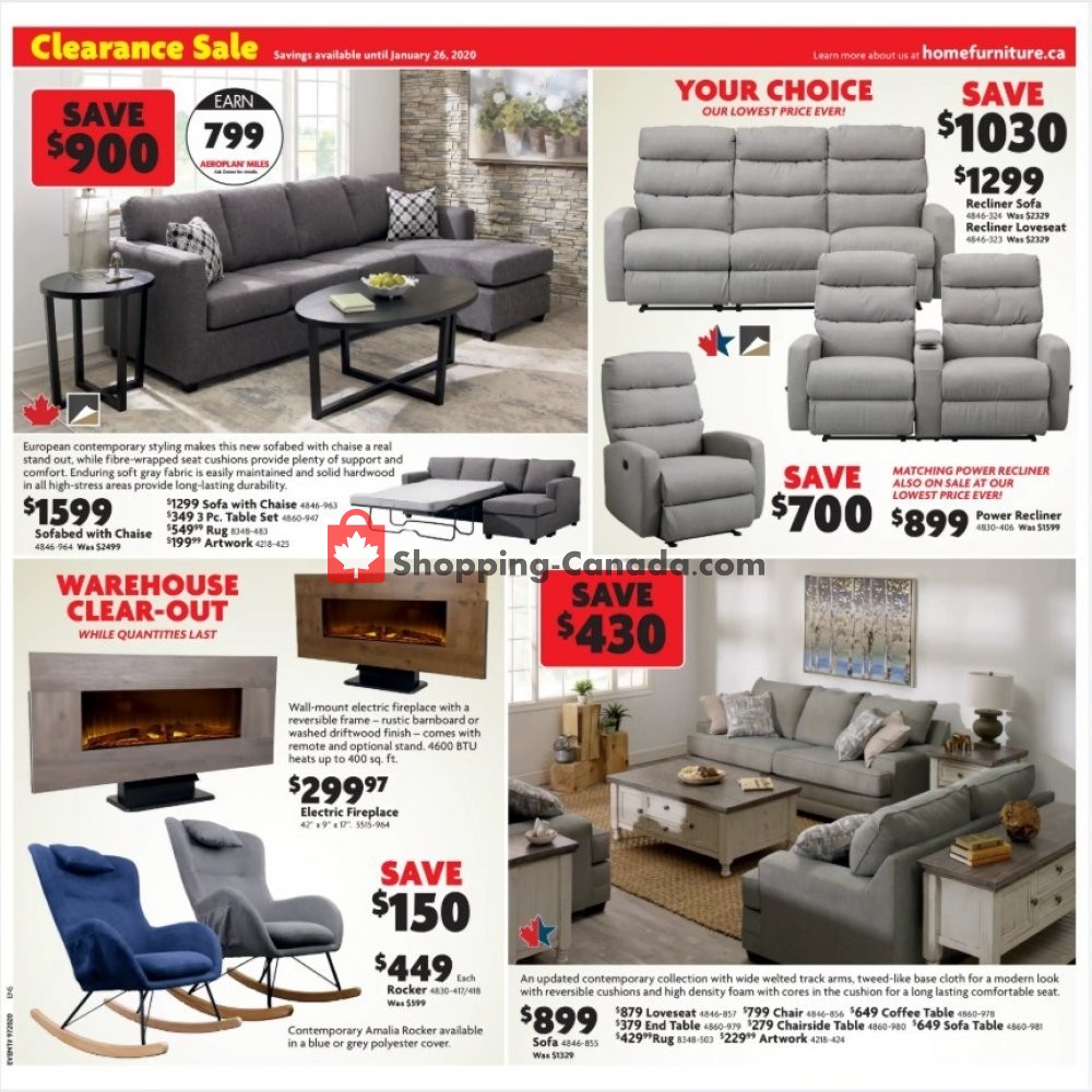 Home Furniture flyer from Thursday January 16, 2020 to Sunday January 26, 2020 - page 3