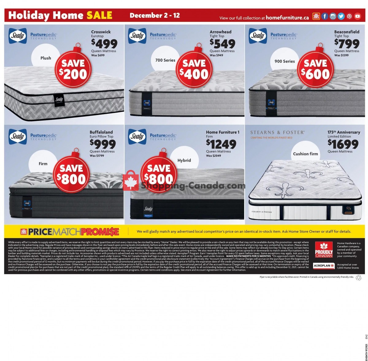 Home Furniture flyer from Thursday December 2, 2021 to Sunday December 12, 2021 - page 16