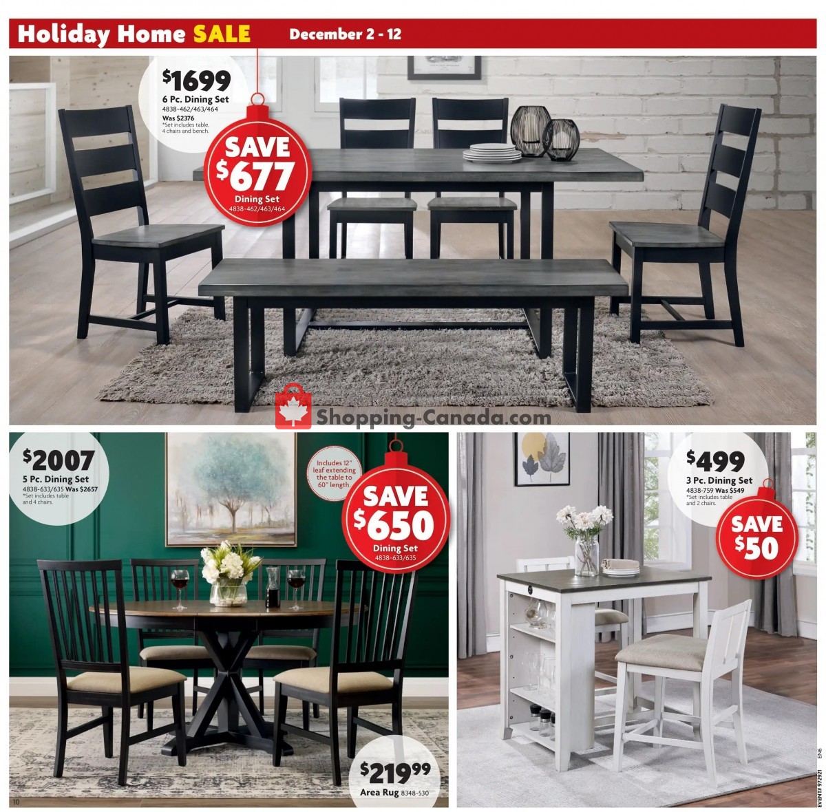 Home Furniture flyer from Thursday December 2, 2021 to Sunday December 12, 2021 - page 10