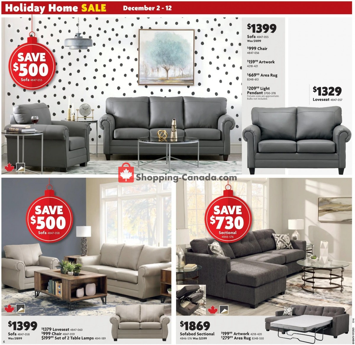 Home Furniture flyer from Thursday December 2, 2021 to Sunday December 12, 2021 - page 6