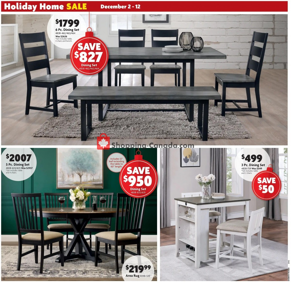 Home Furniture flyer from Thursday December 2, 2021 to Sunday December 12, 2021 - page 10
