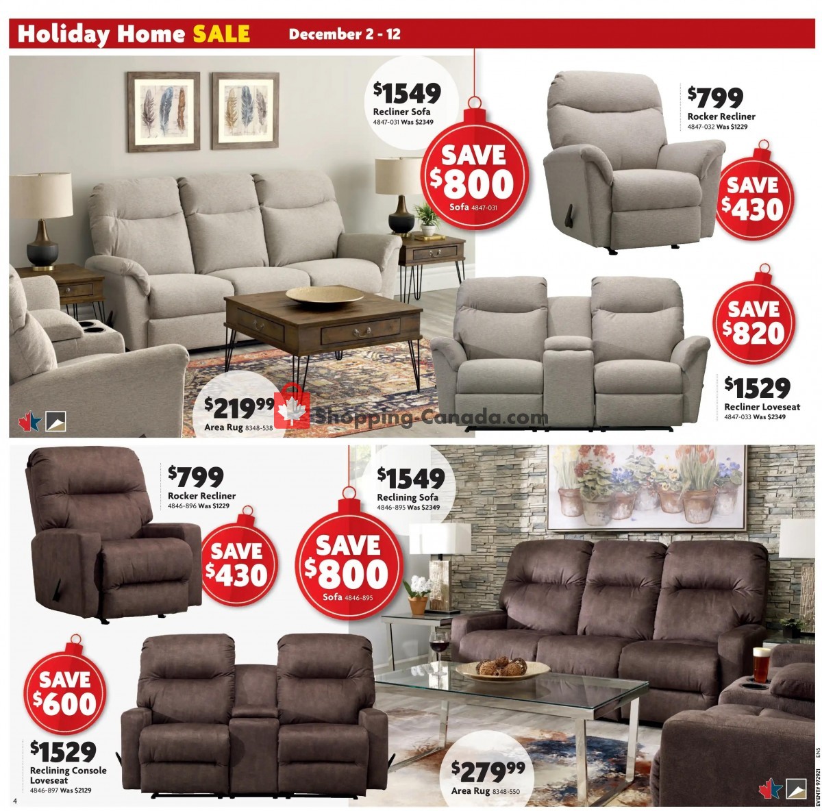 Home Furniture flyer from Thursday December 2, 2021 to Sunday December 12, 2021 - page 4