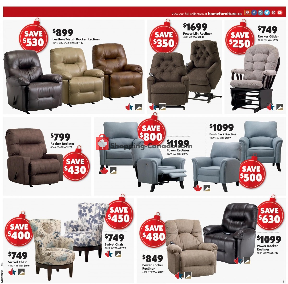 Home Furniture flyer from Thursday December 2, 2021 to Sunday December 12, 2021 - page 5