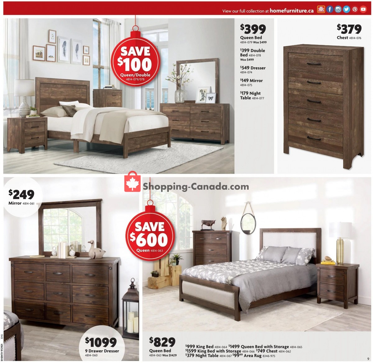 Home Furniture flyer from Thursday December 2, 2021 to Sunday December 12, 2021 - page 9