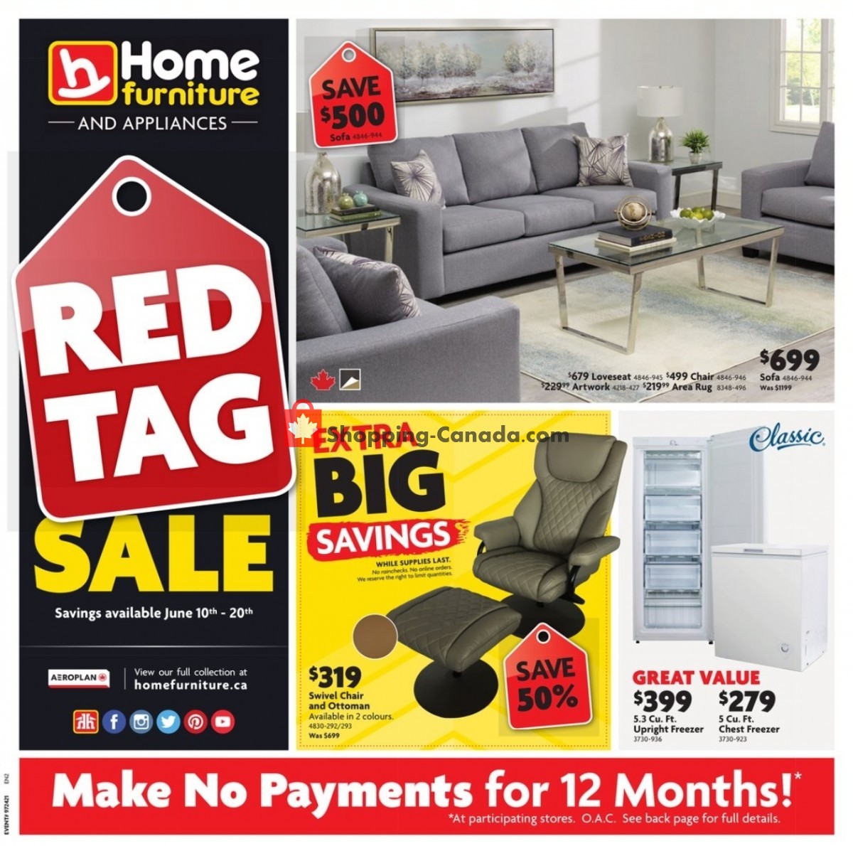 Home Furniture flyer from Thursday June 10, 2021 to Sunday June 20, 2021 - page 1