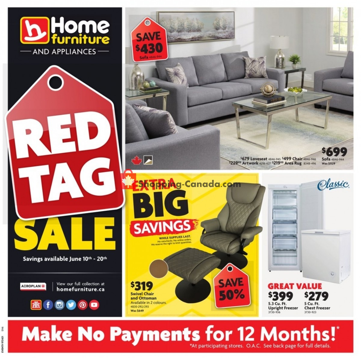 Home Furniture flyer from Thursday June 10, 2021 to Sunday June 20, 2021 - page 1