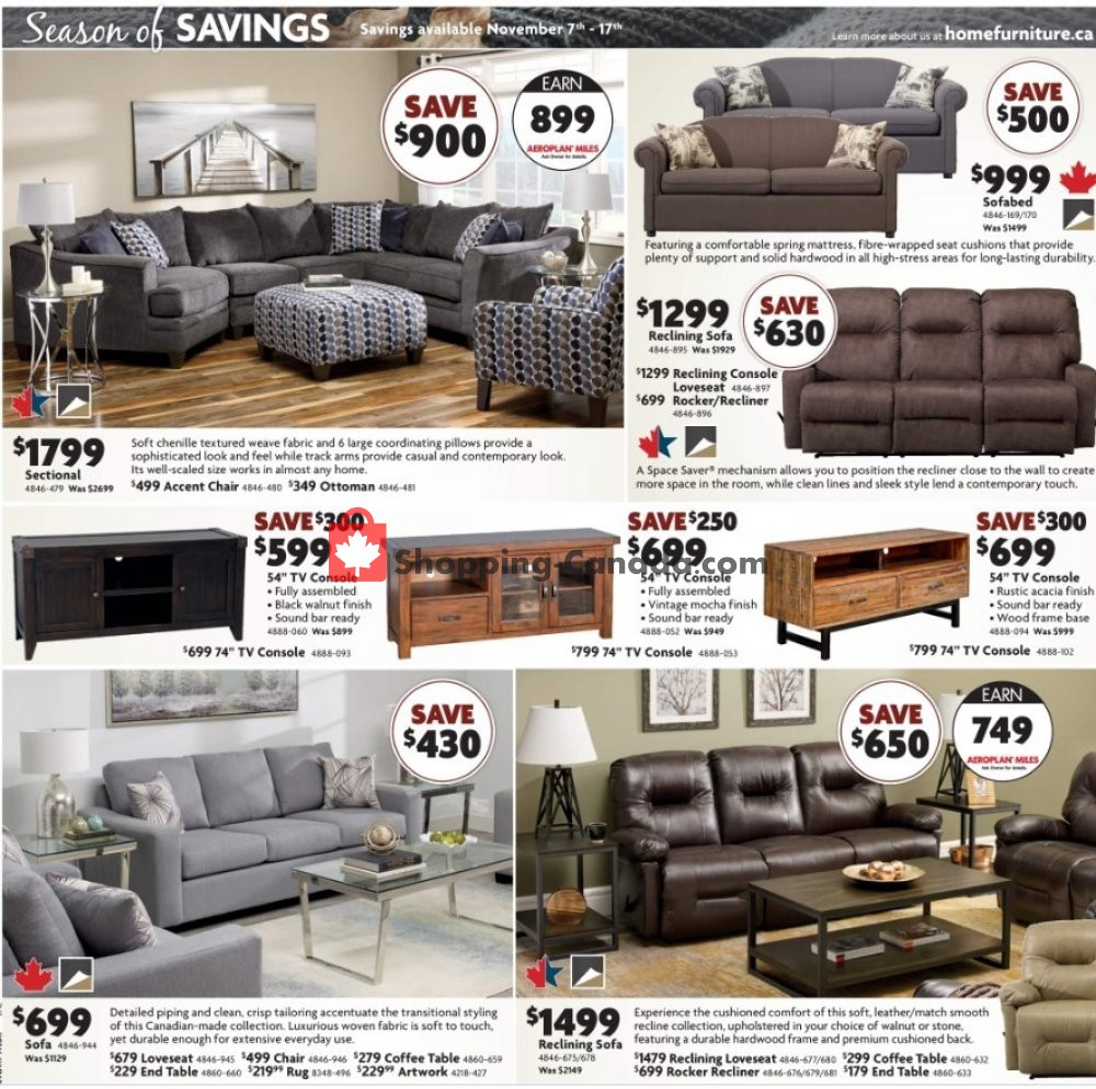 Home Furniture flyer from Thursday November 7, 2019 to Sunday November 17, 2019 - page 3