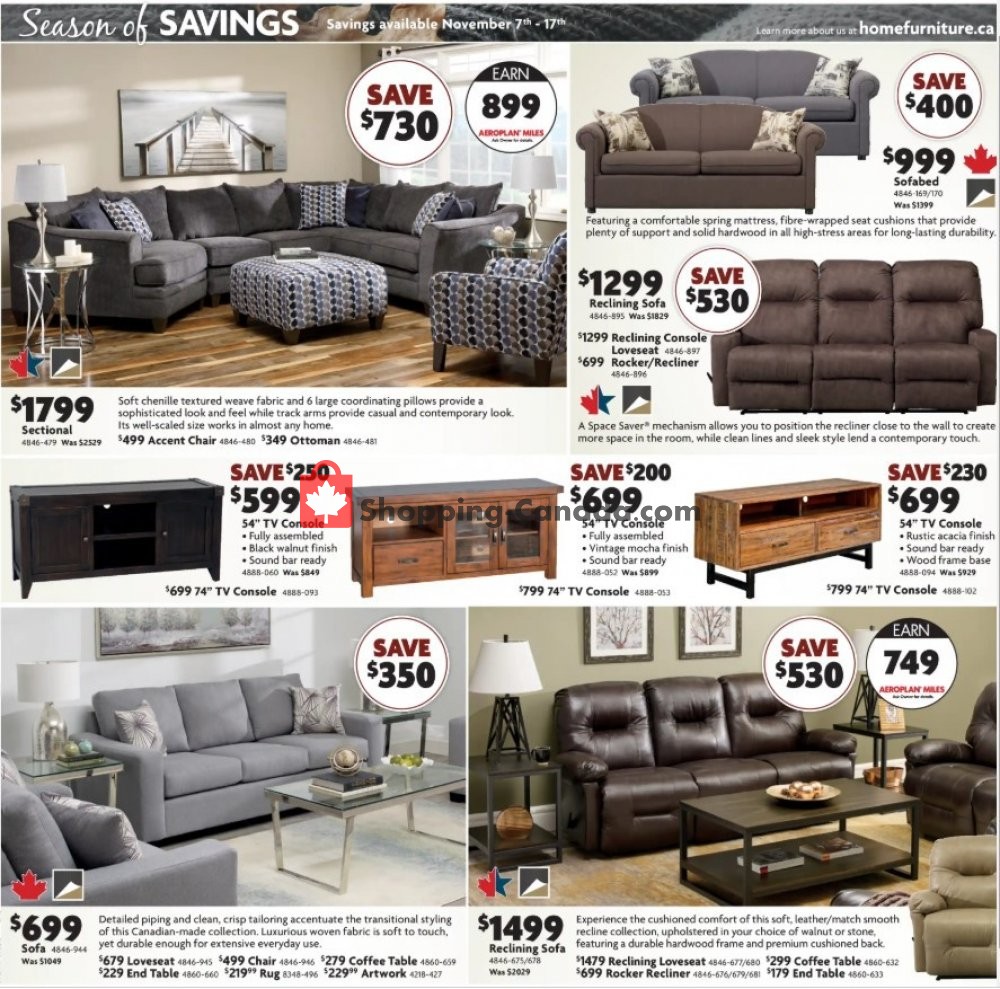 Home Furniture flyer from Thursday November 7, 2019 to Sunday November 17, 2019 - page 3