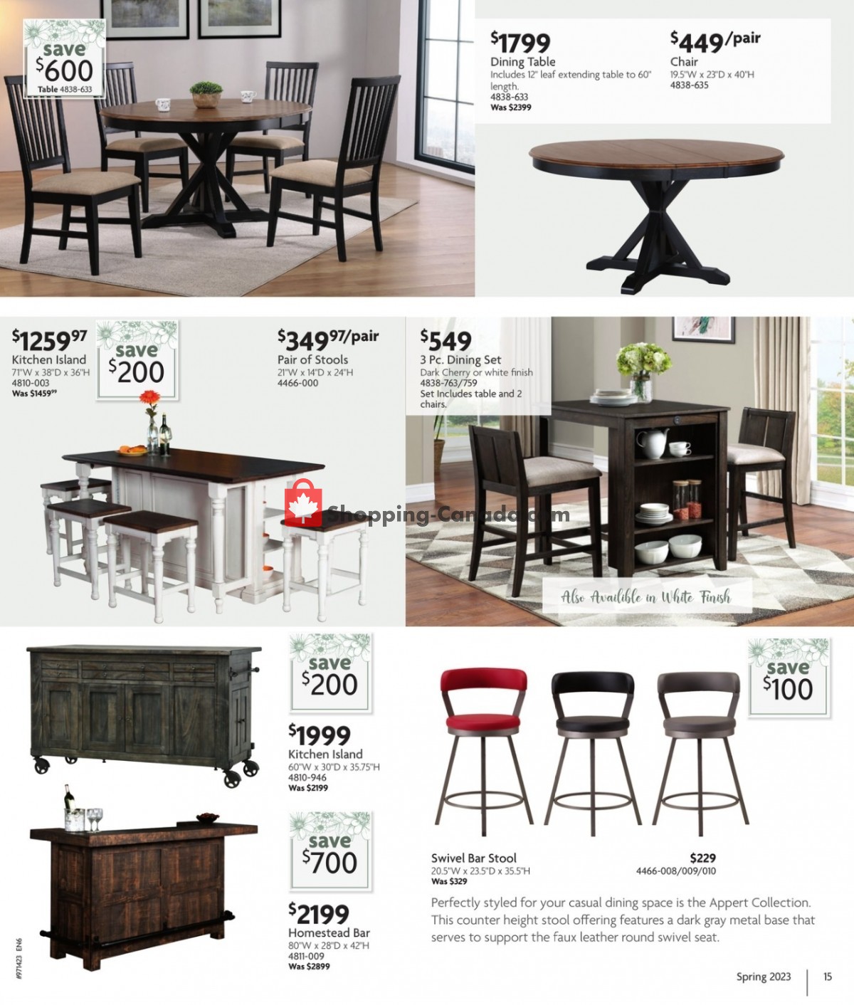 Home Furniture flyer from Thursday April 6, 2023 to Sunday April 30, 2023 - page 15