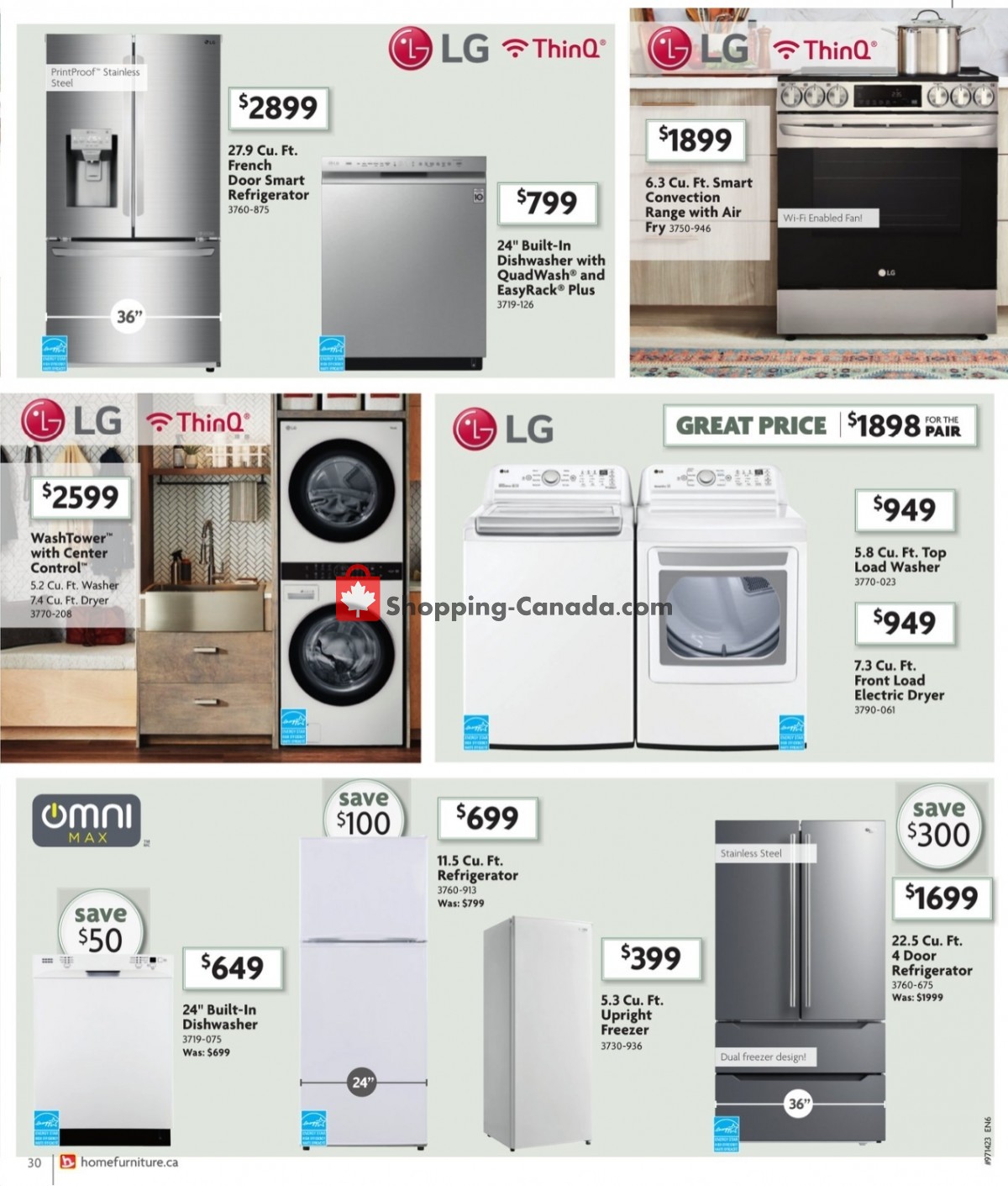 Home Furniture flyer from Thursday April 6, 2023 to Sunday April 30, 2023 - page 30