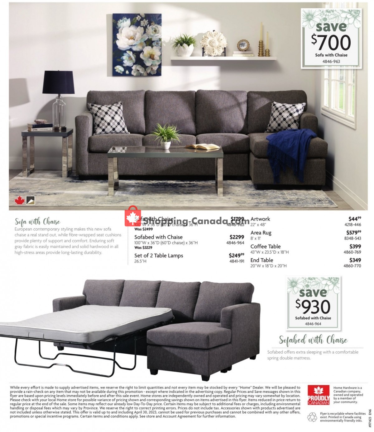 Home Furniture flyer from Thursday April 6, 2023 to Sunday April 30, 2023 - page 32