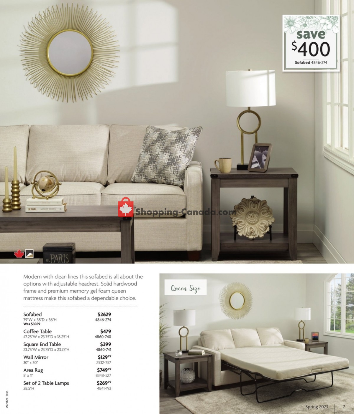 Home Furniture flyer from Thursday April 6, 2023 to Sunday April 30, 2023 - page 7