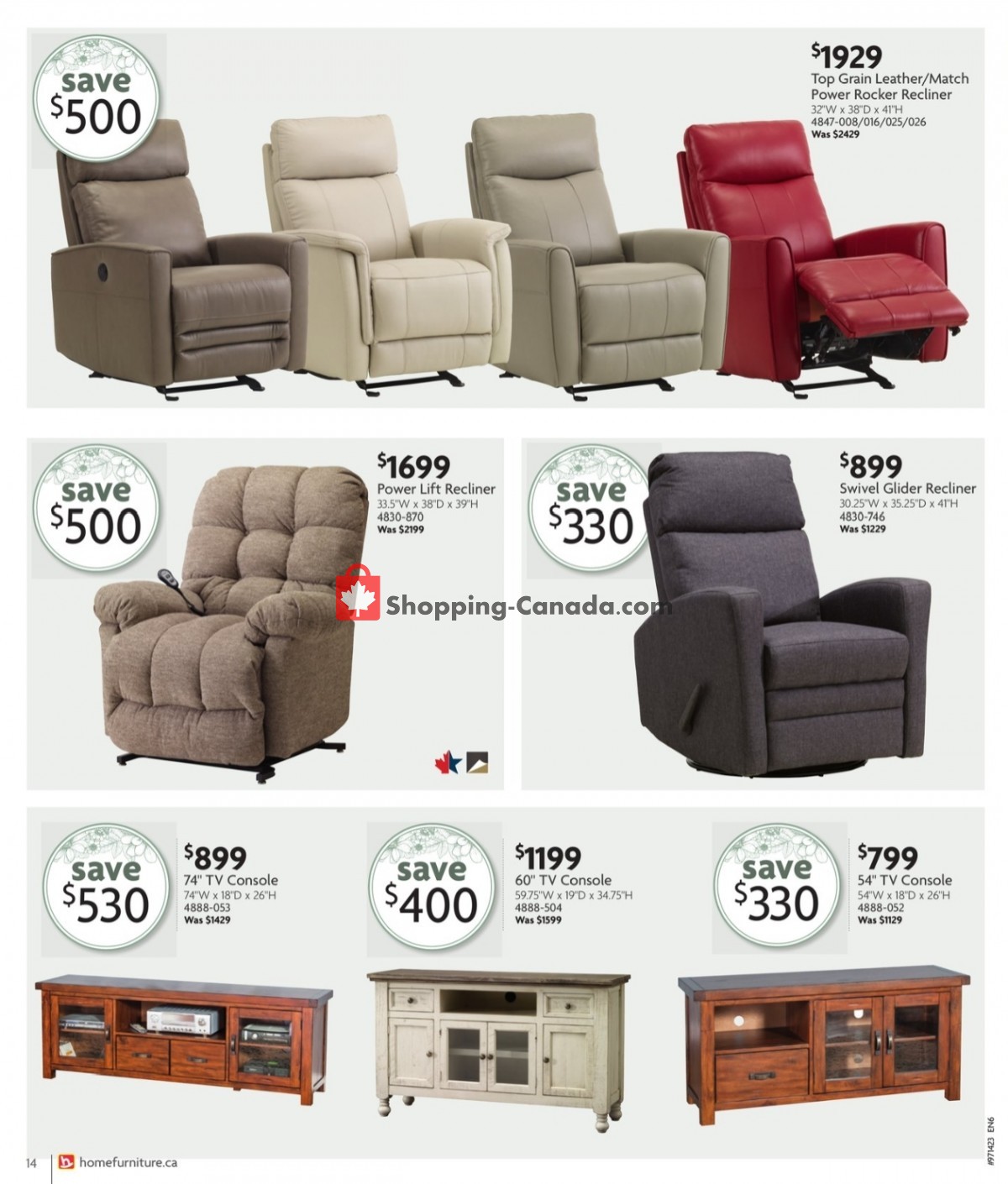 Home Furniture flyer from Thursday April 6, 2023 to Sunday April 30, 2023 - page 14