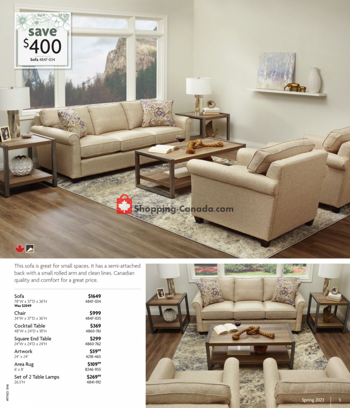 Home Furniture flyer from Thursday April 6, 2023 to Sunday April 30, 2023 - page 5