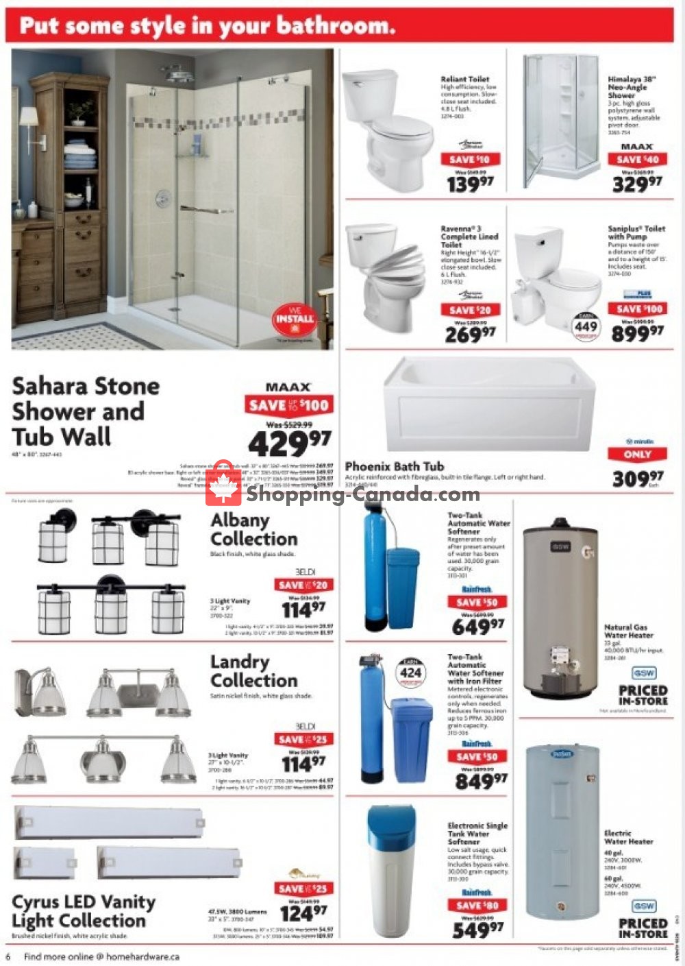 Home Hardware flyer from Wednesday October 17, 2018 to Tuesday October 23, 2018 - page 6