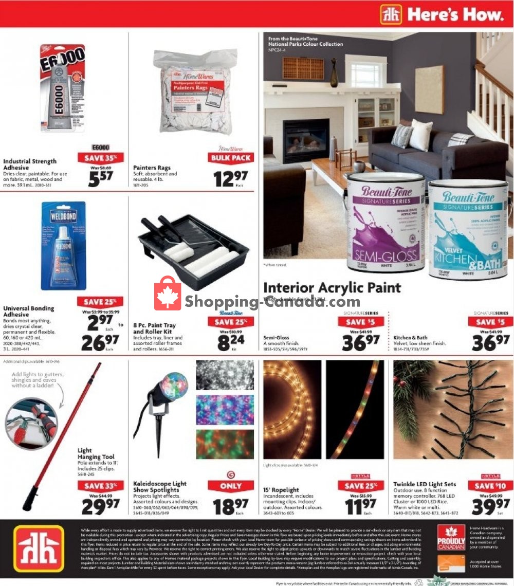 Home Hardware flyer from Wednesday October 17, 2018 to Tuesday October 23, 2018 - page 7