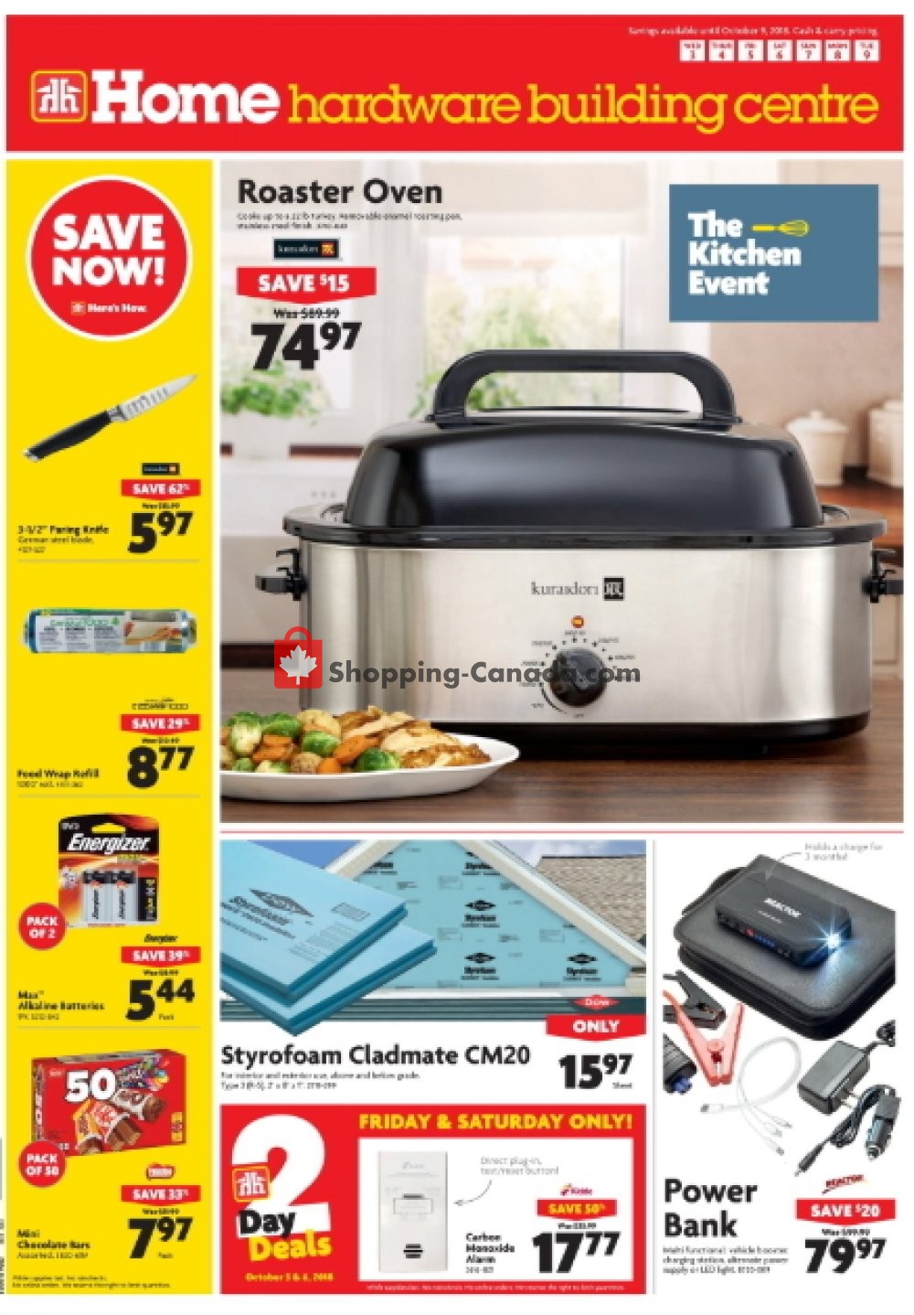 Home Hardware flyer from Wednesday October 3, 2018 to Tuesday October 9, 2018 - page 1