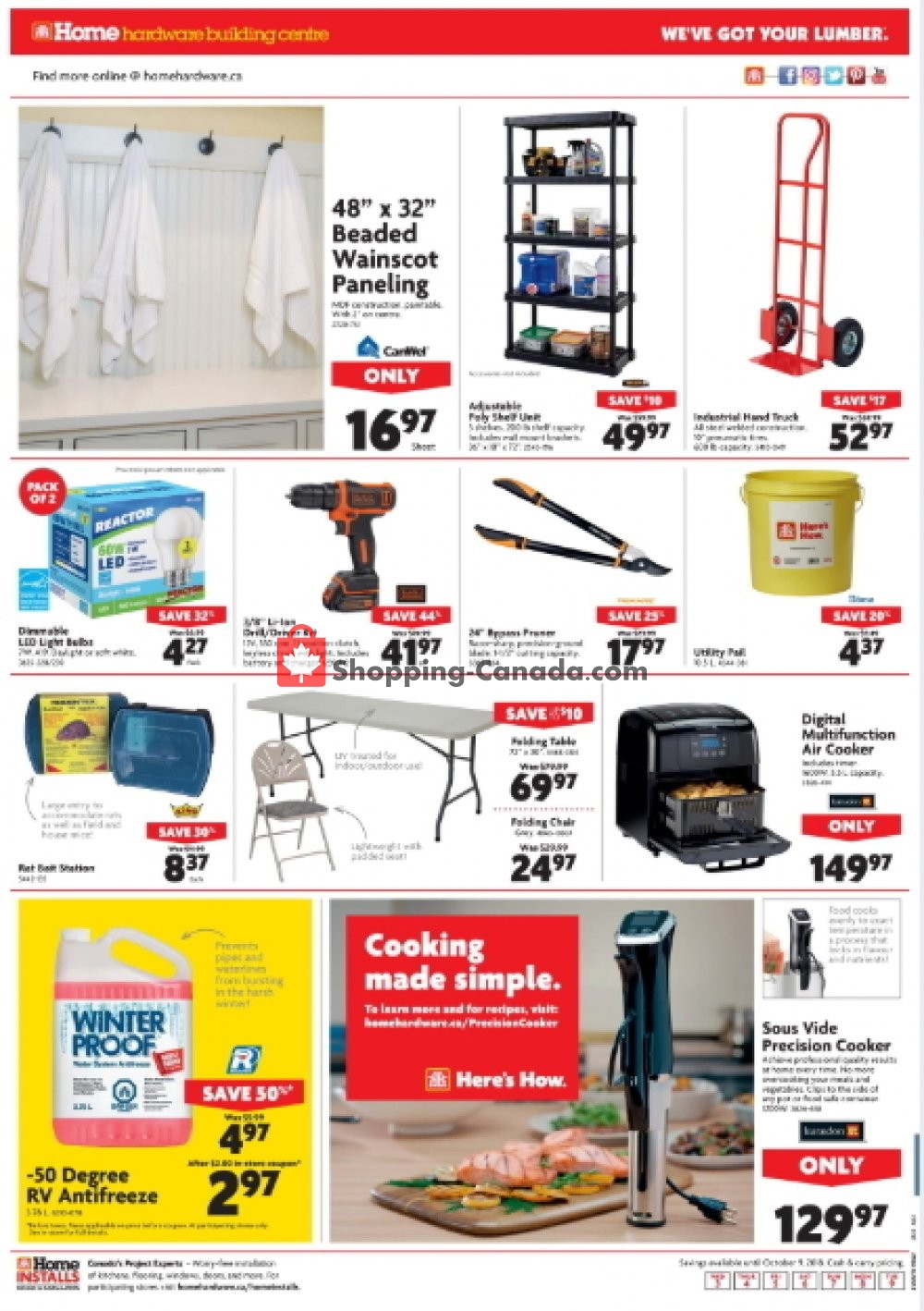 Home Hardware flyer from Wednesday October 3, 2018 to Tuesday October 9, 2018 - page 12