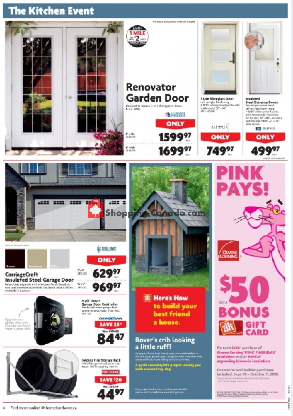 Home Hardware flyer from Wednesday October 3, 2018 to Tuesday October 9, 2018 - page 4