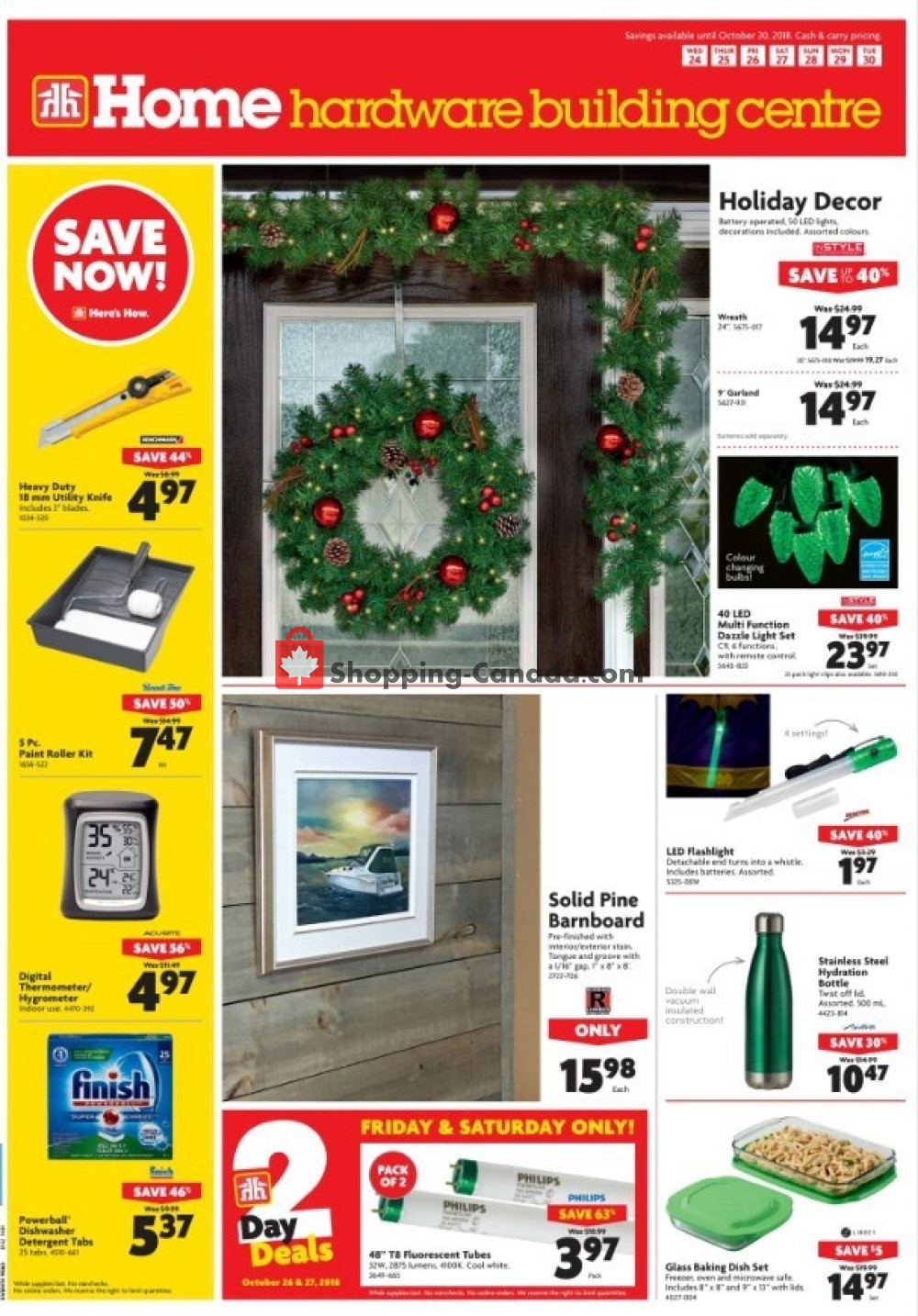 Home Hardware flyer from Wednesday October 24, 2018 to Tuesday October 30, 2018 - page 1