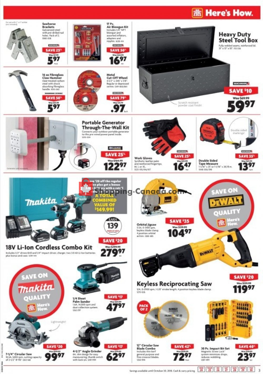 Home Hardware flyer from Wednesday October 24, 2018 to Tuesday October 30, 2018 - page 3