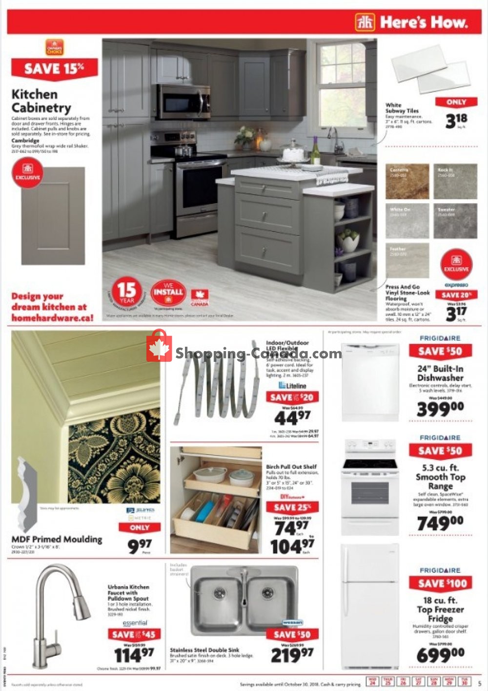Home Hardware flyer from Wednesday October 24, 2018 to Tuesday October 30, 2018 - page 5