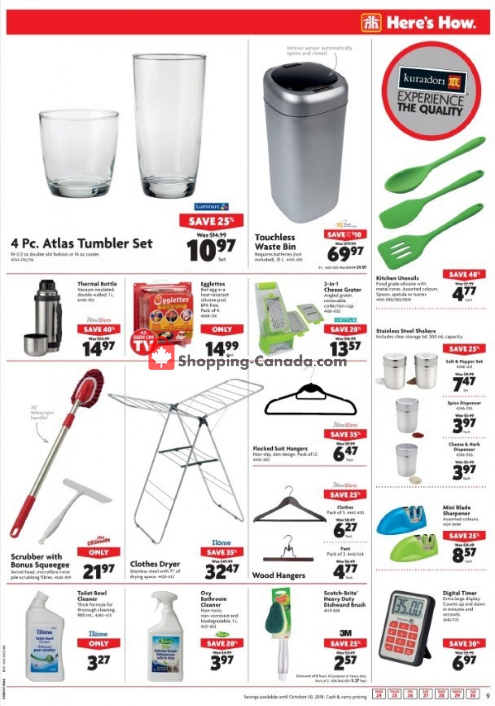 Home Hardware flyer from Wednesday October 24, 2018 to Tuesday October 30, 2018 - page 9