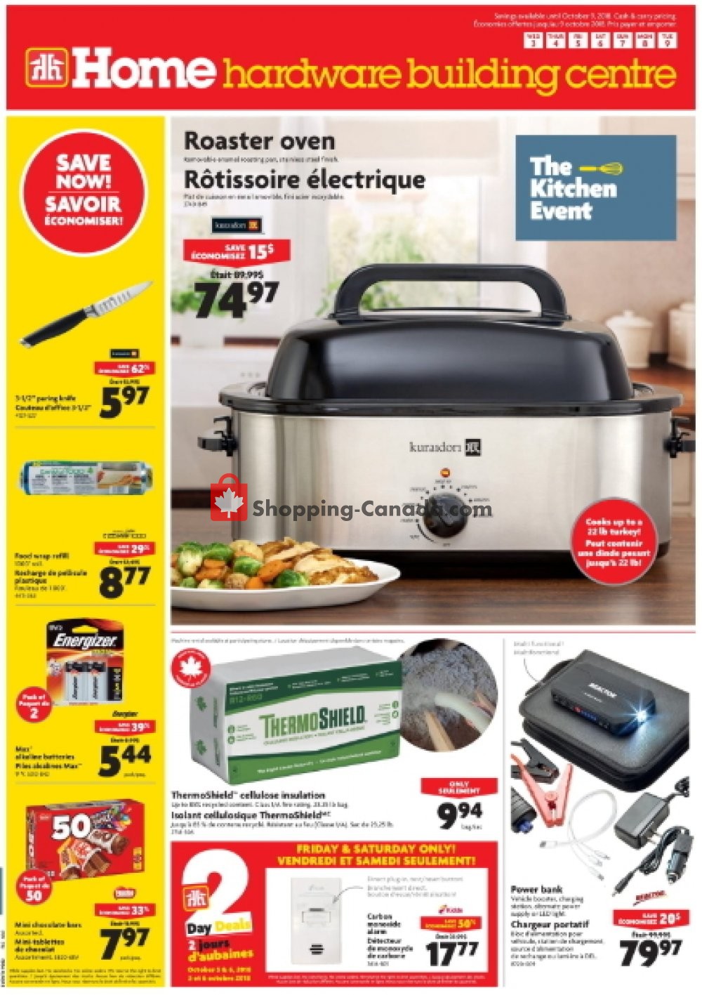 Home Hardware flyer from Wednesday October 3, 2018 to Tuesday October 9, 2018 - page 1