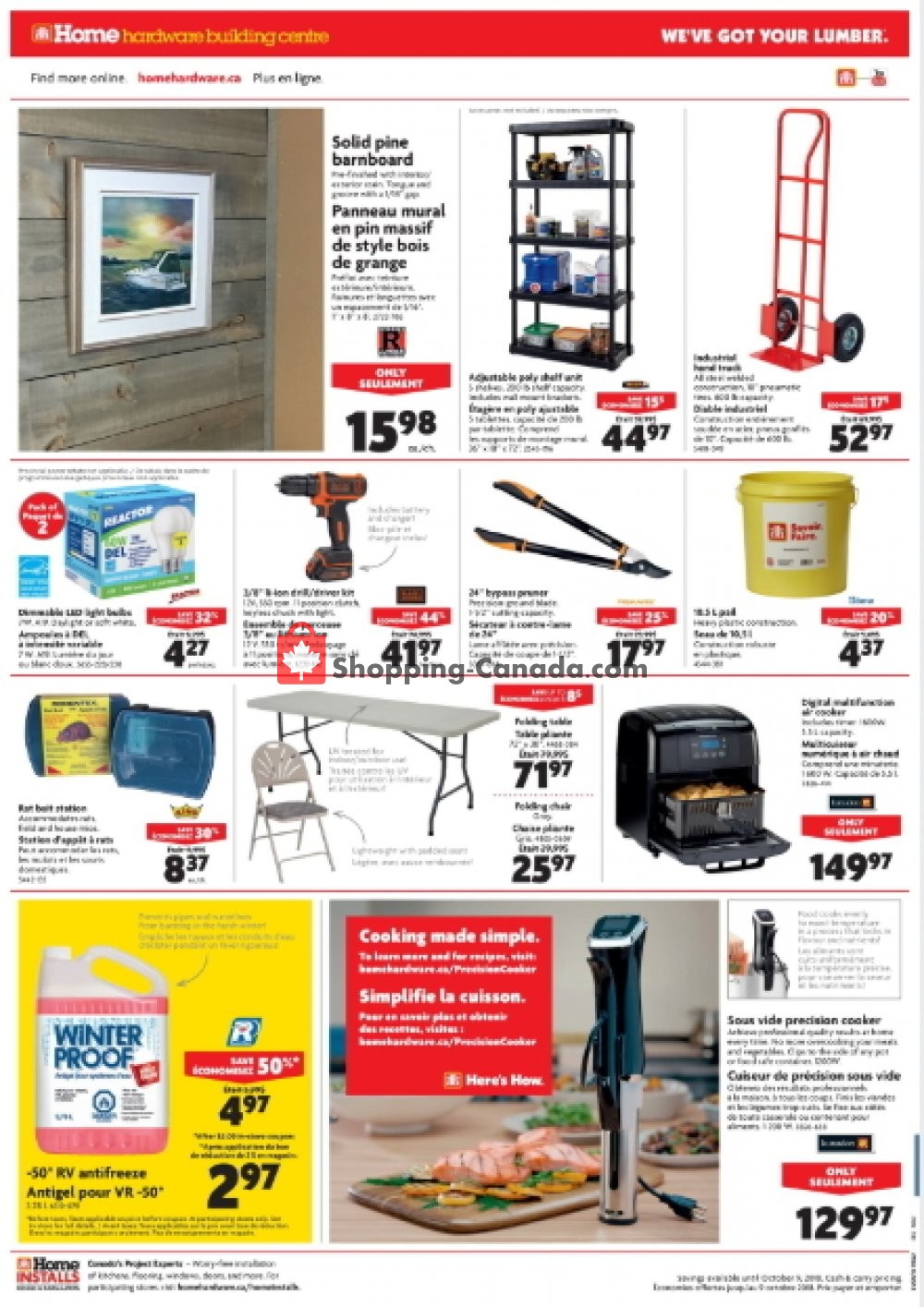 Home Hardware flyer from Wednesday October 3, 2018 to Tuesday October 9, 2018 - page 12