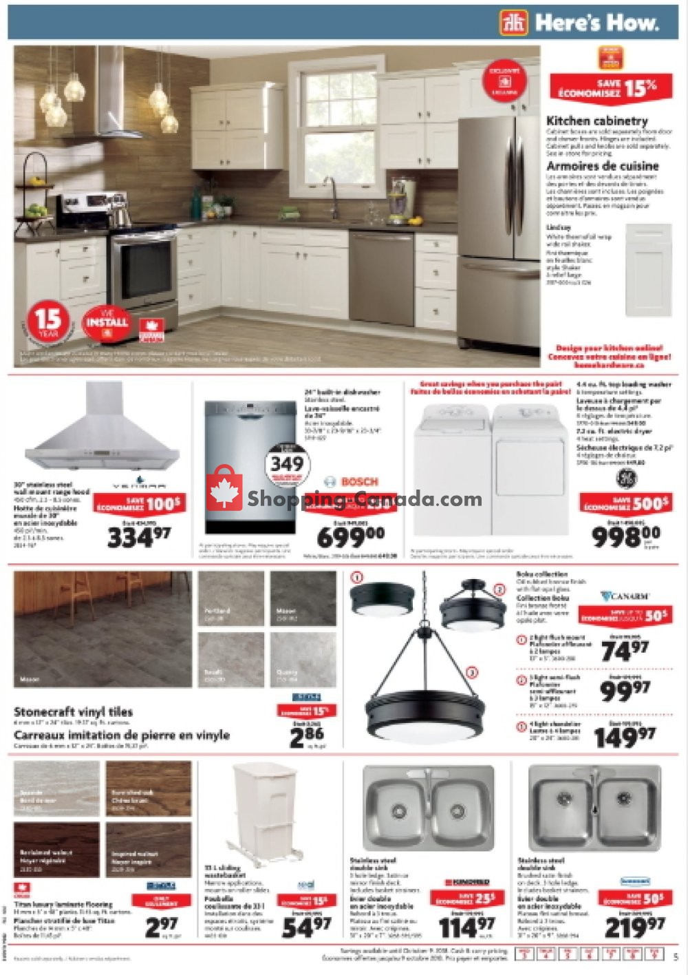 Home Hardware flyer from Wednesday October 3, 2018 to Tuesday October 9, 2018 - page 5